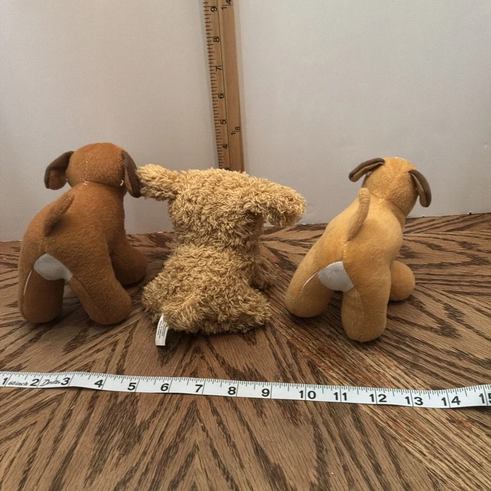 Lot Of 3 Dogs 1 Barks Animated Dogs Stuffed Animal‎ Plush Toys Terrier